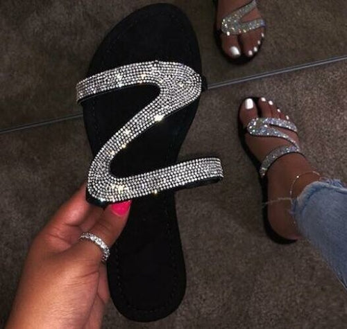 Bling Bling Beach Slide Slippers