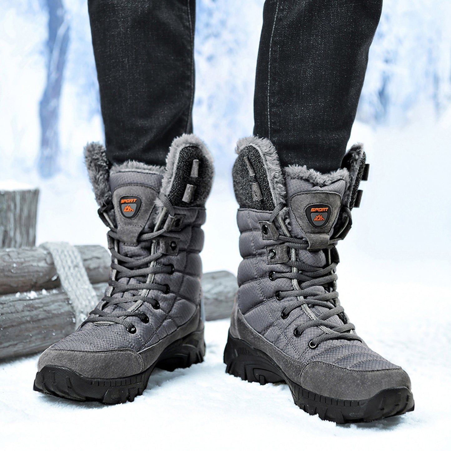 SNOTrek Rubber Non-Slip Waterproof Snow Boots