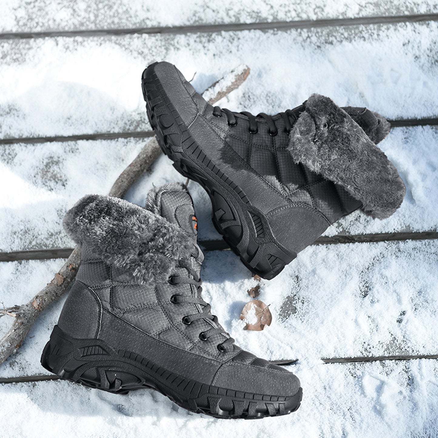 SNOTrek Rubber Non-Slip Waterproof Snow Boots