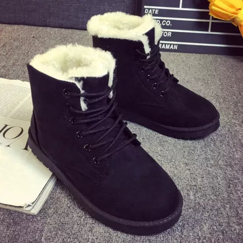 Foxxer Plush Furr Lace Up Boots