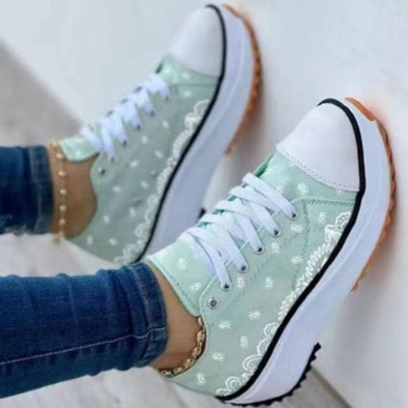 Bandana Pattern Canvas All Star Women Sneakers