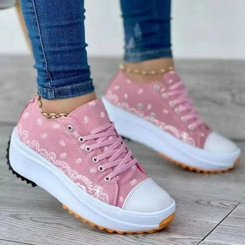 Bandana Pattern Canvas All Star Women Sneakers