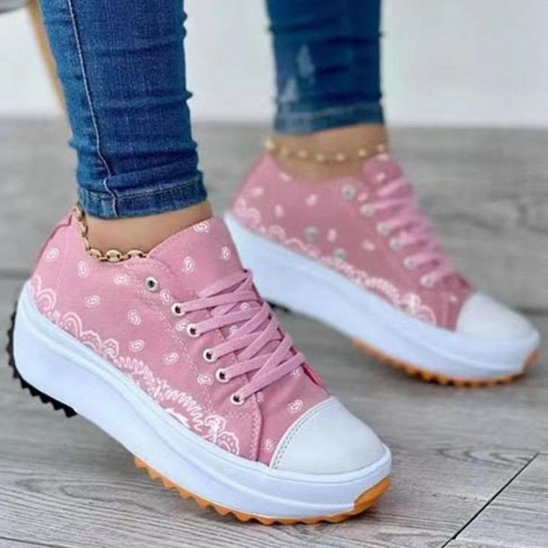 Bandana Pattern Canvas All Star Women Sneakers