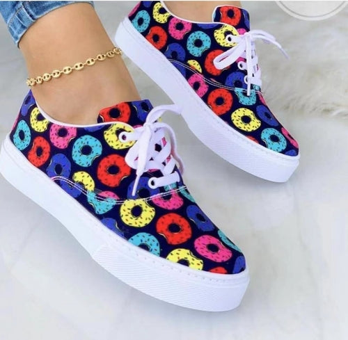 Dub Gurl Graffiti Canvas Women Sneakers