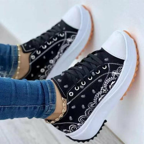 Bandana Pattern Canvas All Star Women Sneakers