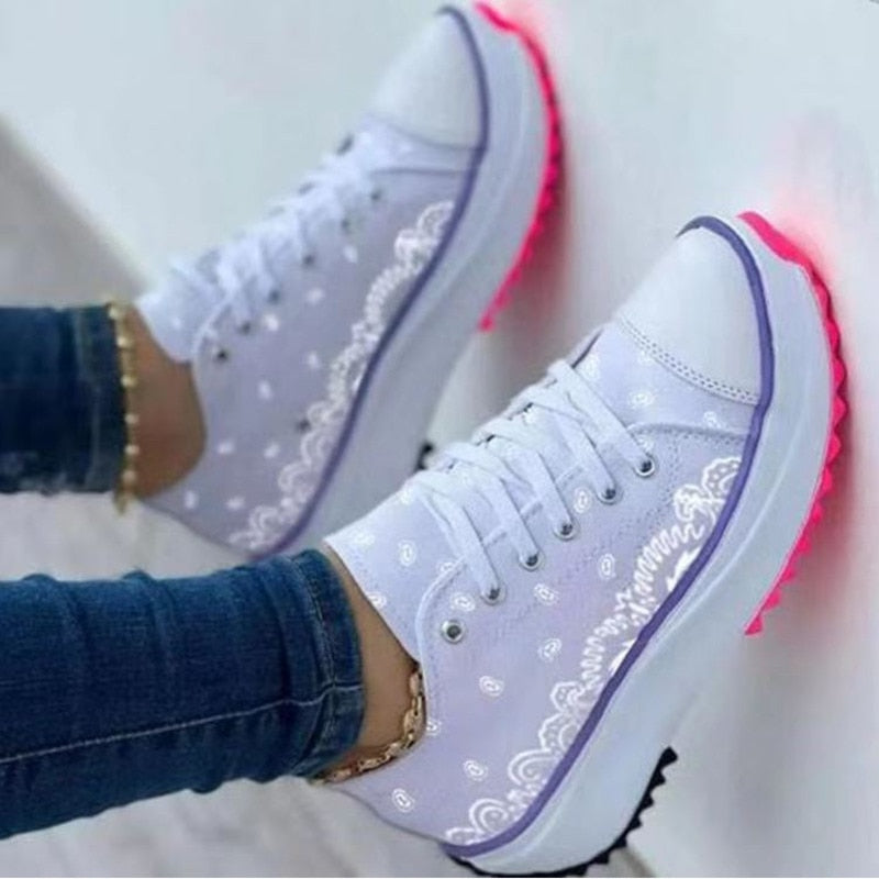 Bandana Pattern Canvas All Star Women Sneakers