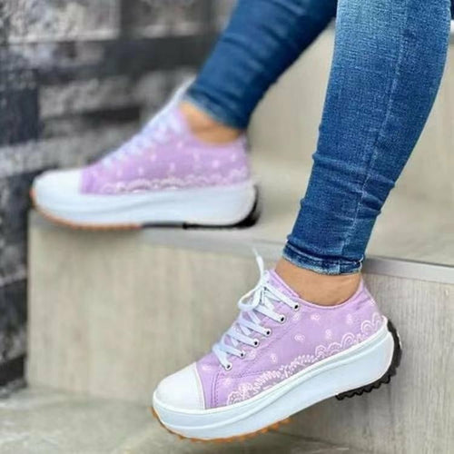 Bandana Pattern Canvas All Star Women Sneakers