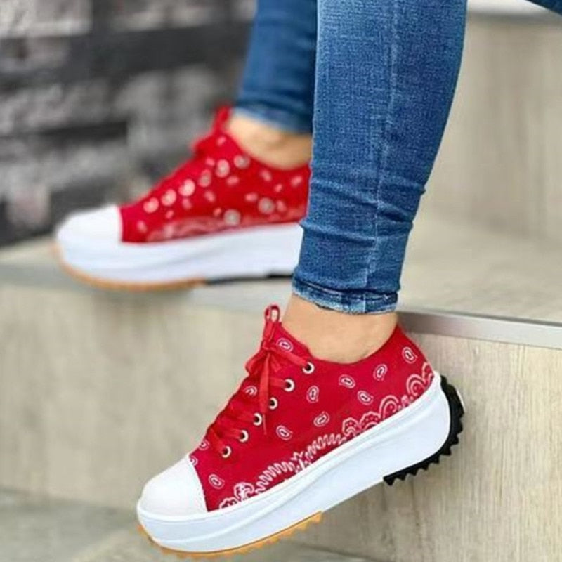 Bandana Pattern Canvas All Star Women Sneakers